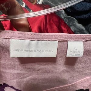 New York & Company Light Pink Top